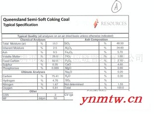 出口澳洲焦煤7000kcal以上图1