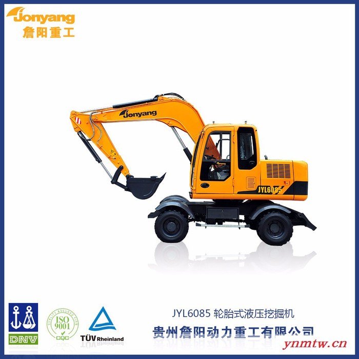 詹阳重工JYL6085 轮胎式液压挖掘机 中型挖掘机 轮式挖掘机图4
