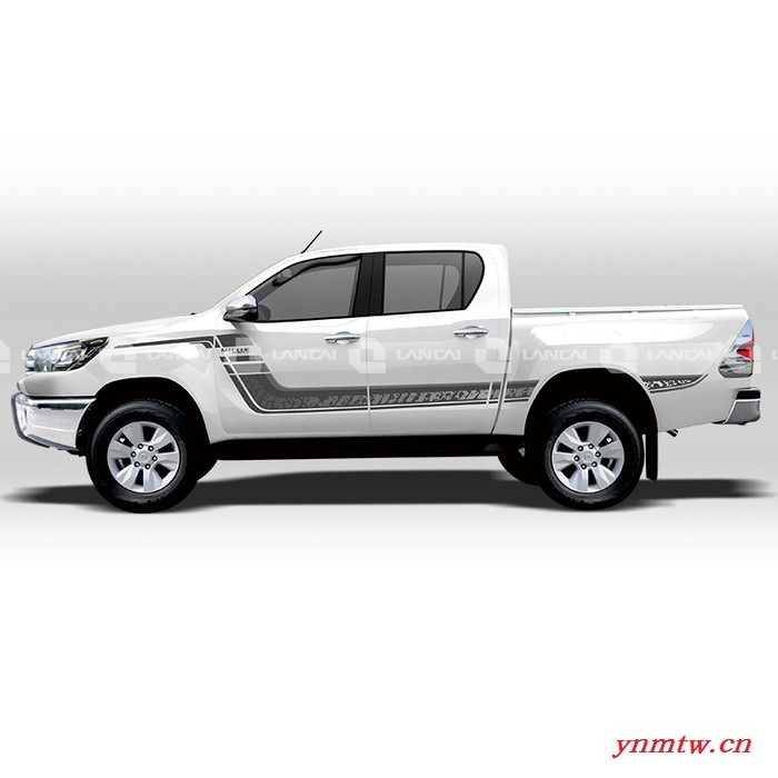 HILUX皮卡车贴 出口VIGO坦途陆巡汽车拉花海拉克斯车身彩条图3