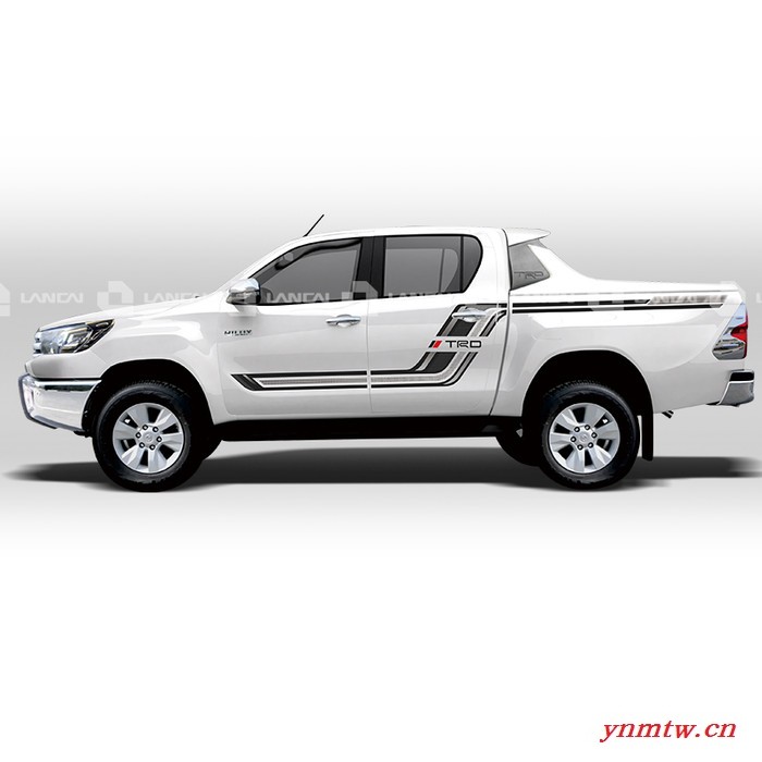 HILUX皮卡车贴 出口VIGO坦途陆巡汽车拉花海拉克斯车身彩条图4