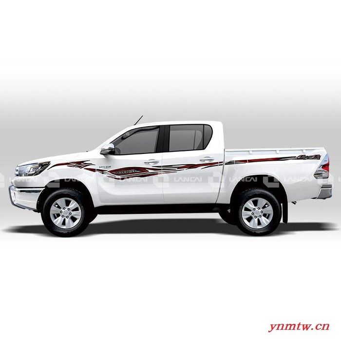 HILUX皮卡车贴 出口VIGO坦途陆巡汽车拉花海拉克斯车身彩条图1