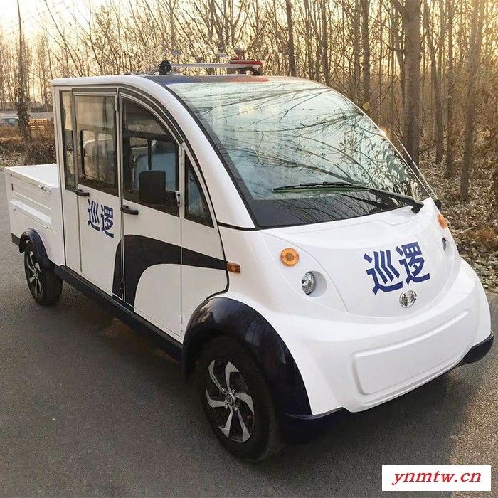 直销治安巡逻车电动巡逻货车 学校电动巡逻皮卡车 城管执法巡逻车 钣金外壳