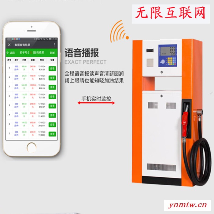 华稳智能柴油加油机IC卡车载大流量220V380v汽油全自动抽油泵立式一体机