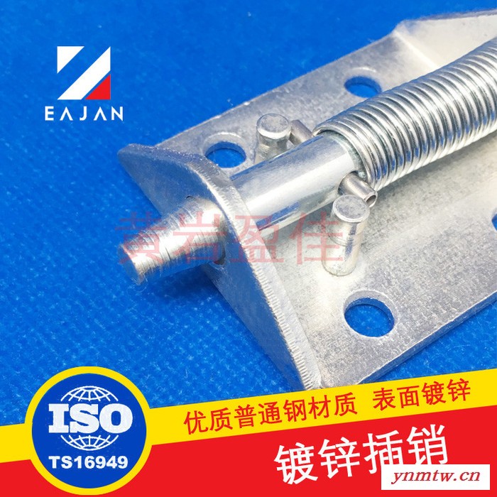 盈佳生产02407 镀锌车门插销 货车配件车门锁 卡车弹簧插销 固定销活页 门插栓图3