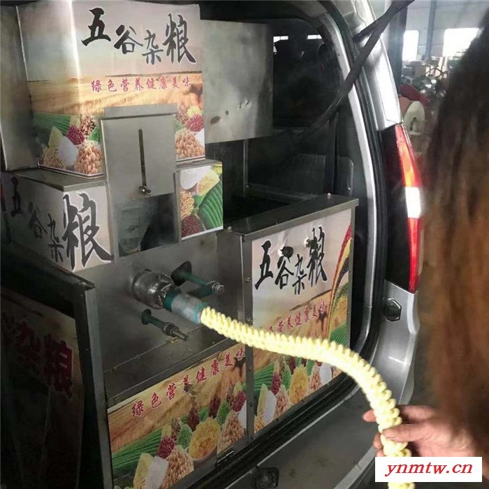 皮卡车载海螺花机 东平农村赶集四缸青豆麻花机 双机头图7