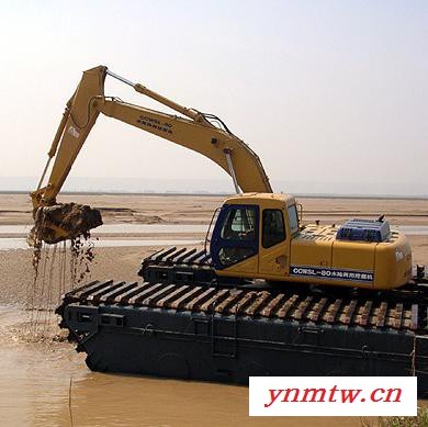 北流陇南 哈 挖掘机 河道清淤 出租 水陆两用挖机 河道淤泥清淤