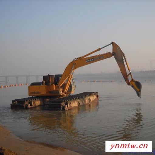 北流陇南 哈 挖掘机 河道清淤 出租 水陆两用挖机 河道淤泥清淤图3