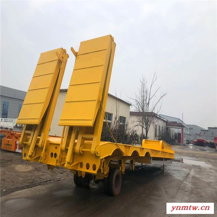 拖挖掘机的平板车挂车 挖掘机运输半挂车 运输挖掘机挂车图6