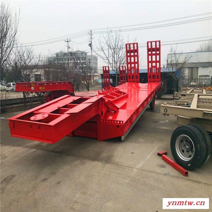 拖挖掘机的平板车挂车 挖掘机运输半挂车 运输挖掘机挂车图8