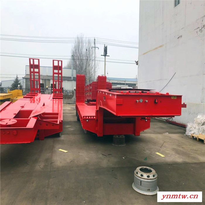拖挖掘机的平板车挂车 挖掘机运输半挂车 运输挖掘机挂车图1