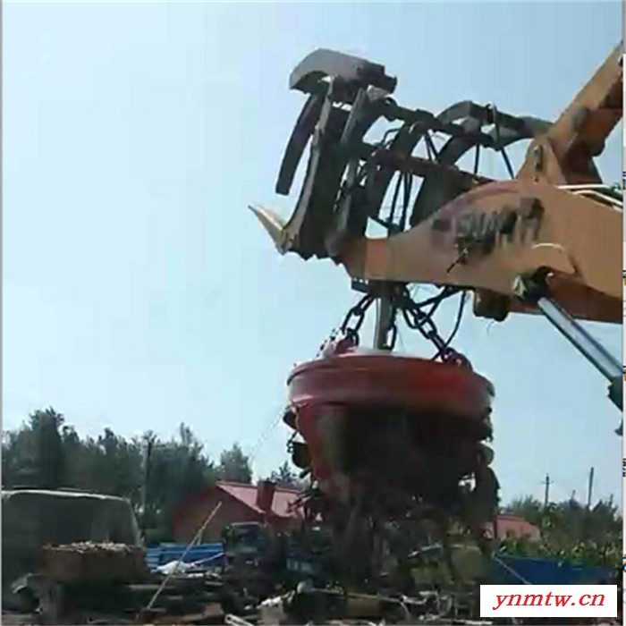 山东鑫运油电两用挖掘机吸盘定做维修电磁吸盘 起重电磁铁图3
