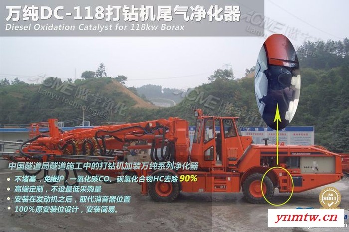 万纯HL城区施工工地挖掘机/起重机/推土机/装载机/压路机/堆高机净化器 柴油机尾气治理图3