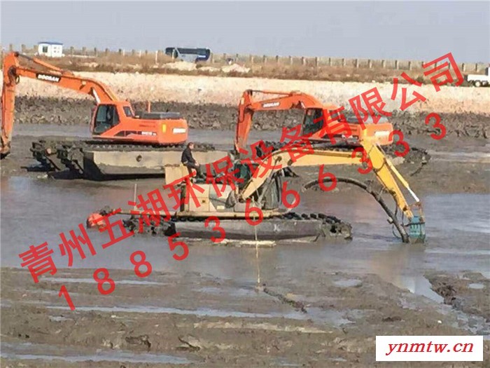 上海五湖厂家河道挖掘机，湿地挖掘机生产商直销图3