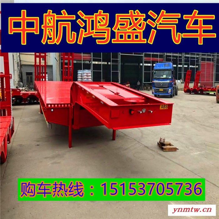 推土机专用低平板半挂车 液压爬梯低平板半挂车11米价格图5