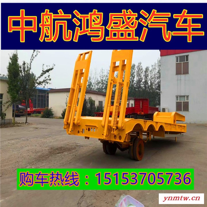 推土机专用低平板半挂车 液压爬梯低平板半挂车11米价格图4