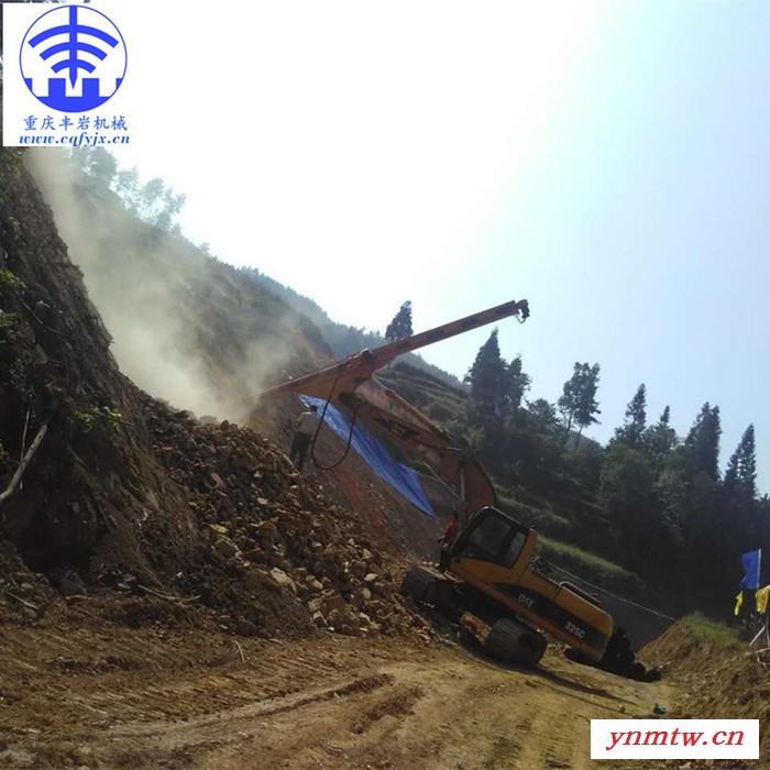重庆南川卡特325挖掘机改装全液压边坡锚杆钻机   水平定向作业钻机图2