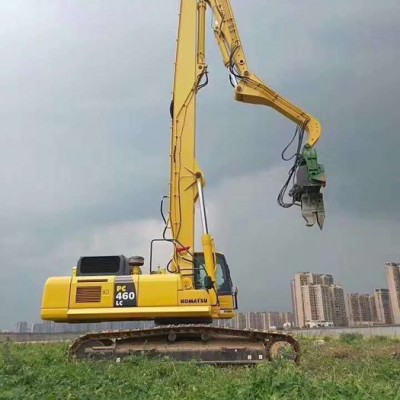 caterpillar/卡特彼 打桩臂厂家、挖掘机打桩臂、打桩臂改装厂、桩机臂振锤