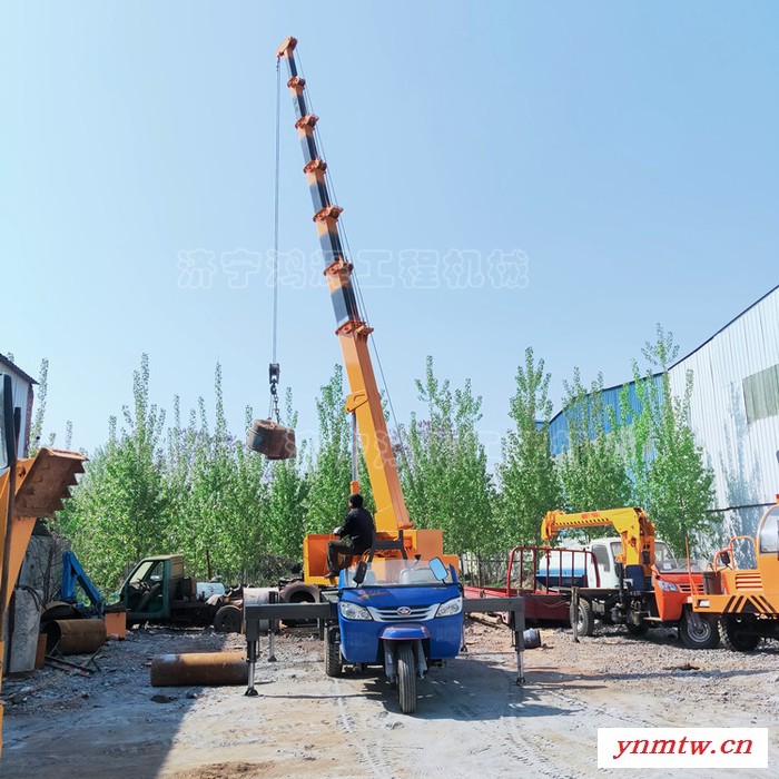 农房砂石吊装起重机 5吨三轮吊车 园林绿化三马子起重机图3