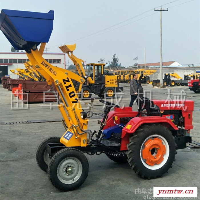 农用柴油动力小铲车 养殖场拉料运输装载机 四驱装载小铲车图5