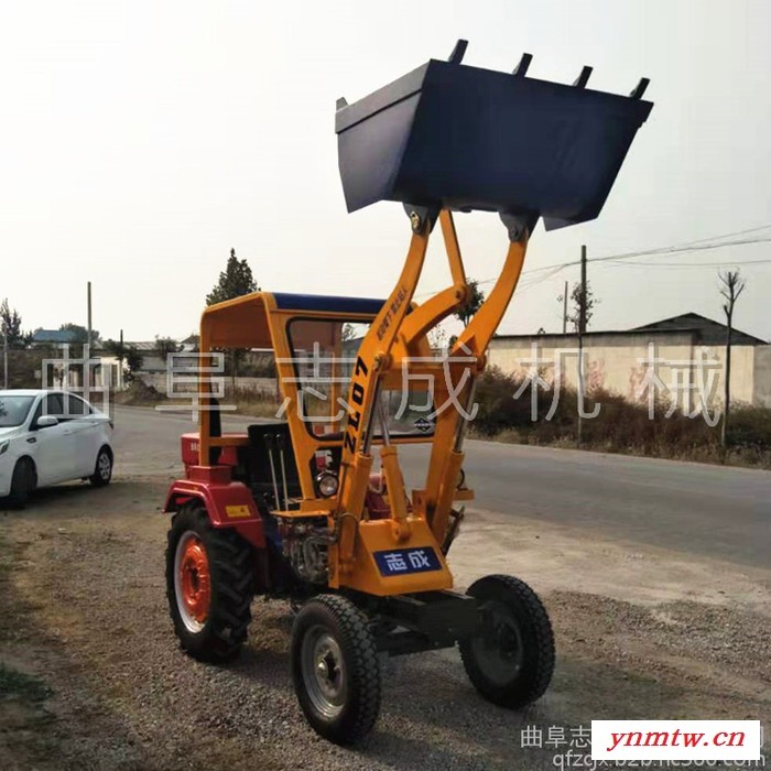 农用柴油动力小铲车 养殖场拉料运输装载机 四驱装载小铲车图4