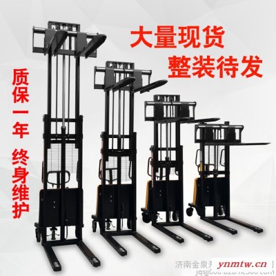 半电动堆高车电动叉车小型搬运液压升降机装卸车堆垛机半电动叉车