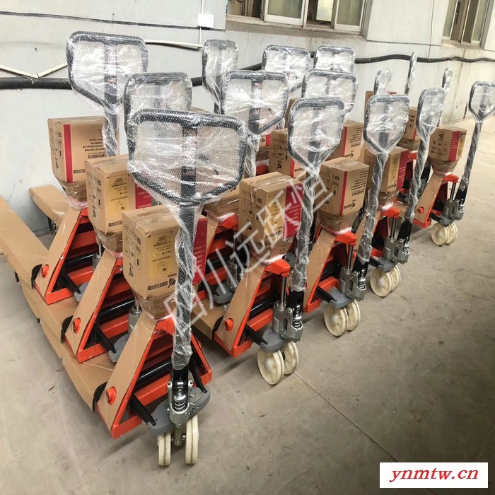 厂家供应1吨.3吨.5吨液压电子叉车秤 带打印称重叉车秤 液压搬运叉车 不锈钢地牛秤 手推式叉车电子秤图6