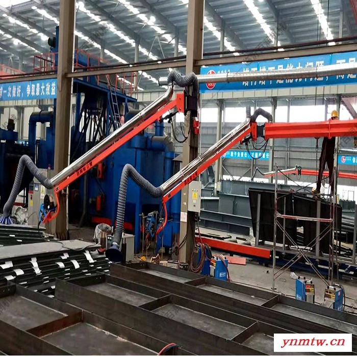 百润挖掘机械设备焊接吸尘臂360°万向吸气臂快速除烟吸尘净化车间图4