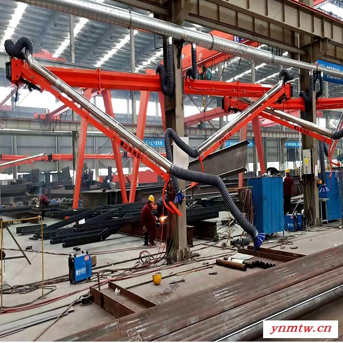 挖掘机械焊接吸尘臂 电动式二保送丝机空间悬臂为焊接车间解决除尘焊烟难题图6