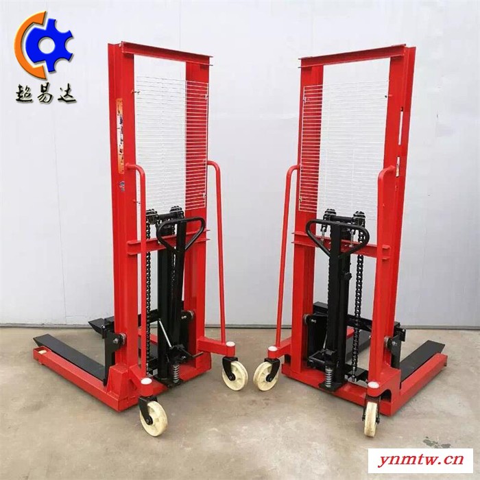 平度手动液压车堆高车升高车升降叉车 3吨2吨搬运装卸铲车 堆高堆垛手动叉车图7