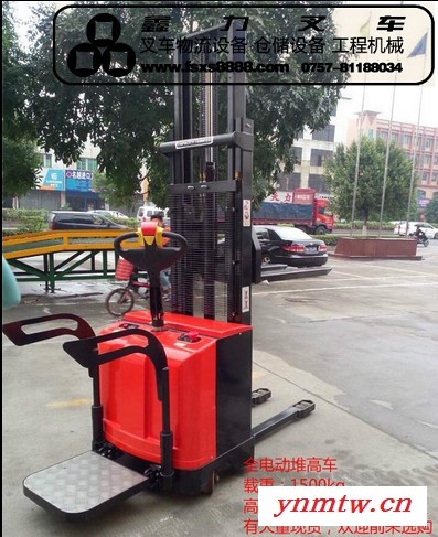 步行式升高叉车  长沙全电动货架上货叉车批发   广东定做全电动堆高车生产厂家图5
