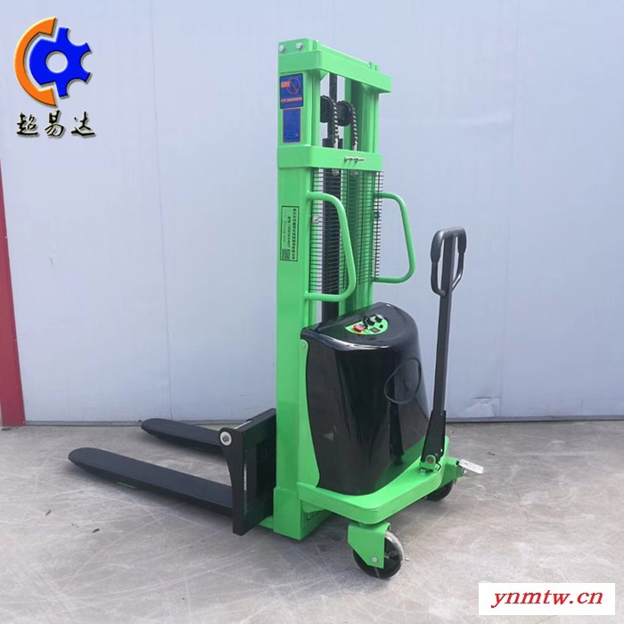 常州1吨2吨半电动堆高叉车 推高车液压升高小型电力叉车 堆垛机装卸铲车图2