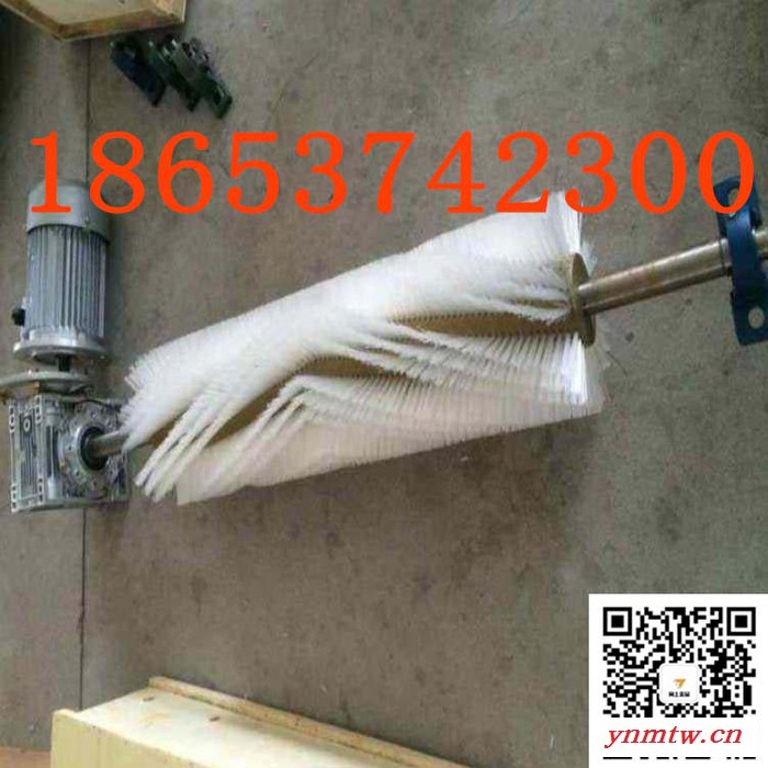 井下防爆安全电动清扫器B-1800电动旋转尼龙毛刷清扫器皮带机清扫器图2