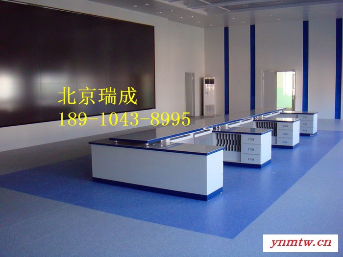 监控操作台 双联 远程无线控制台厂家 安防集成系统监控台 弧形 电力操作台图1