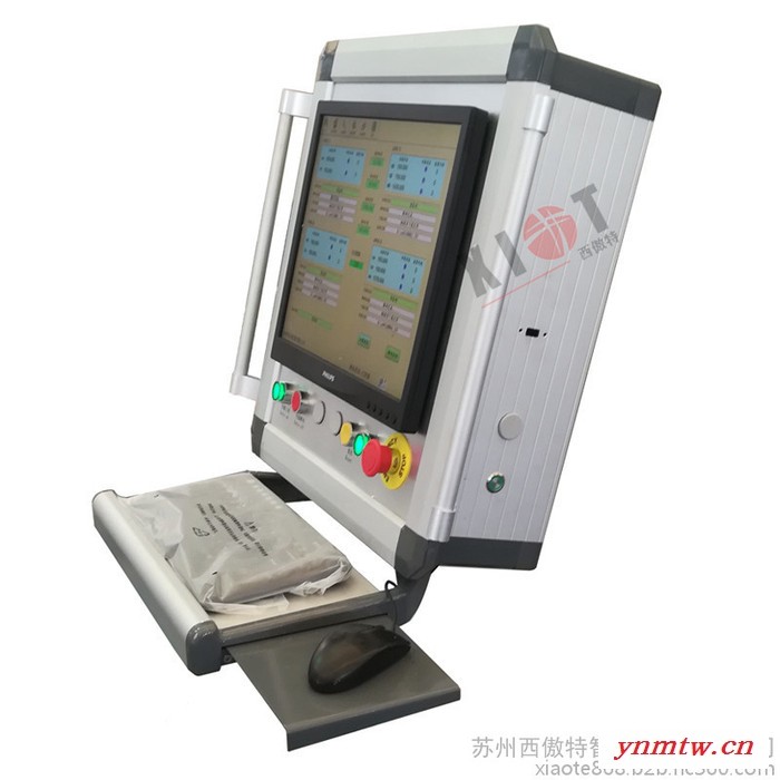 江苏定做机床悬臂控制箱人机界面操作箱7寸铝合金触摸屏箱数控吊臂系统连接件图4