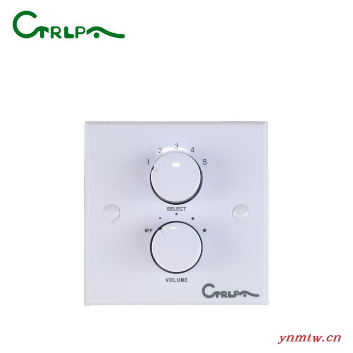 肯卓 CTRLPA ** CC66F 音量控制器 带音源选择音控器带强切音控器30W音控器公共广播系统变压器与面板一体化