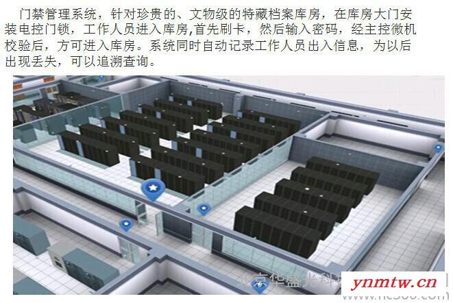 集成监控系统档案馆智能卡门禁管理系统 档案馆门磁开关系统 档案馆电控门锁图1