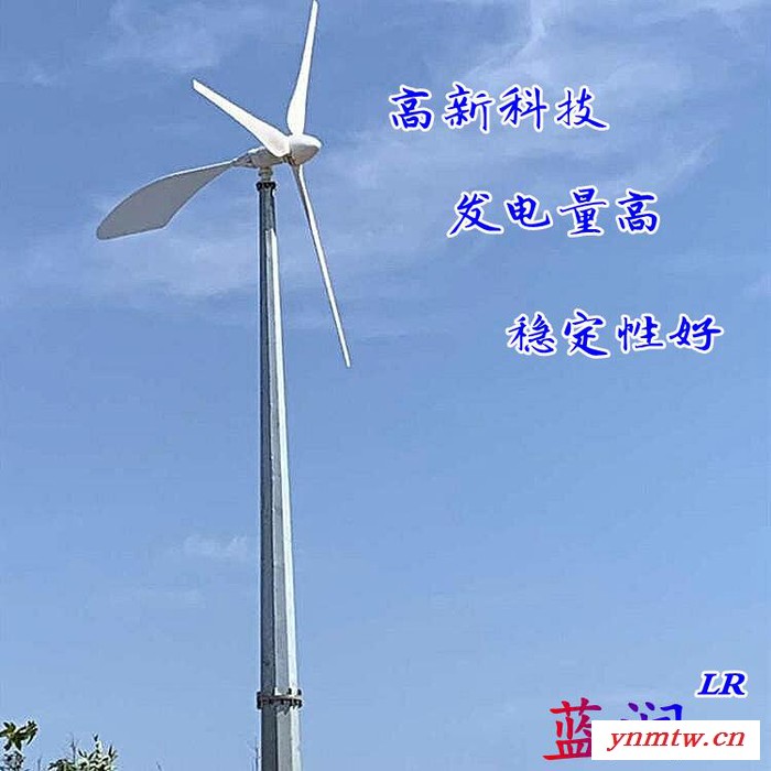 蓝润10KW 风力发电机 小型风力发电系统 三相交流同步发电机 正弦波逆变器 全自动控制器 增强玻璃钢风叶图8