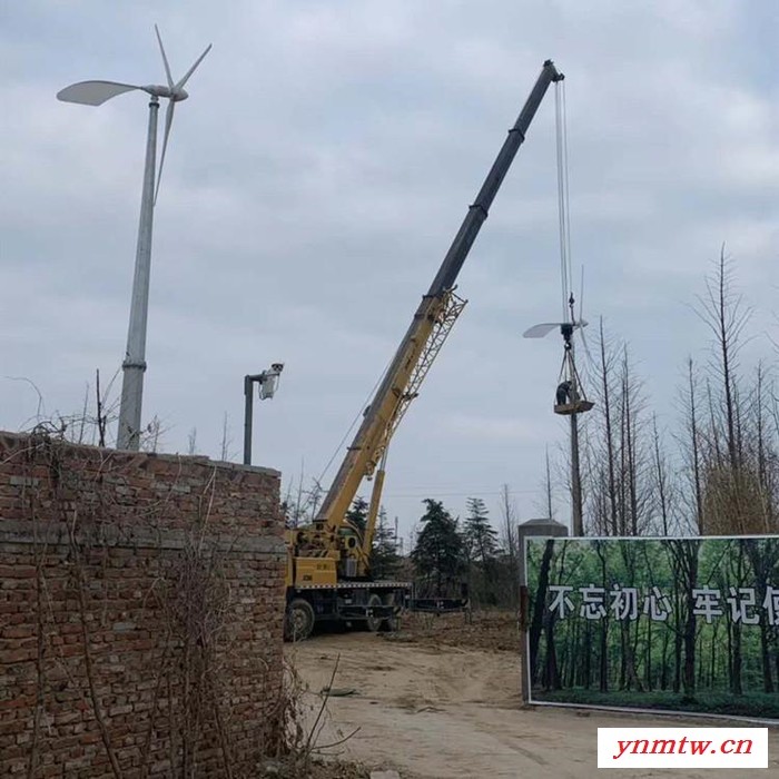 蓝润10KW 风力发电机 小型风力发电系统 三相交流同步发电机 正弦波逆变器 全自动控制器 增强玻璃钢风叶图6