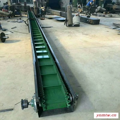 柯振机械防滑皮带输送机 流水线式食品输送机 刮板输送机 移动式皮带输送机