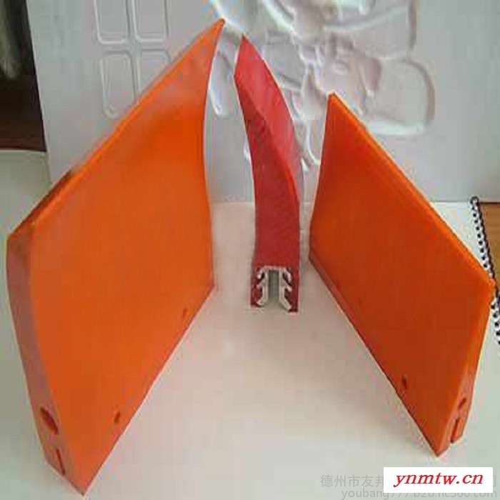 山东德州友邦 H型P型流水线输送机矿用皮带清扫刮板 PU刮条  聚氨酯刮板  各种规格生产图2