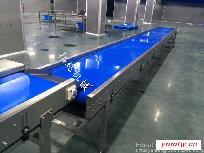拓延上海机械定制设备 平面皮式输送机 带挡板输送流水线 对接拼接生产输送机 车间生产食品加工流水线物流分拣等输送机图6