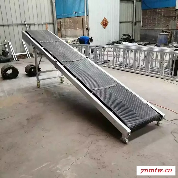 移动式大倾角皮带输送机 装车爬坡皮带输送机 价格实惠图2