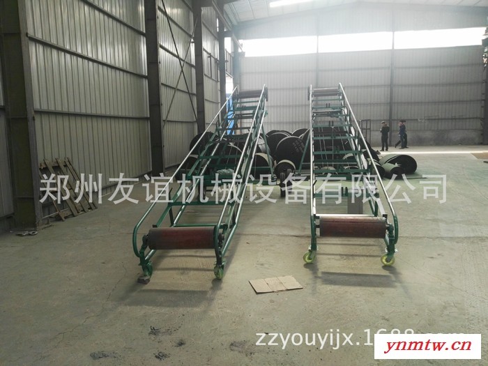双翼升降式输送机 防滑胶带输送机 V型槽输送机 橡胶输送带图2