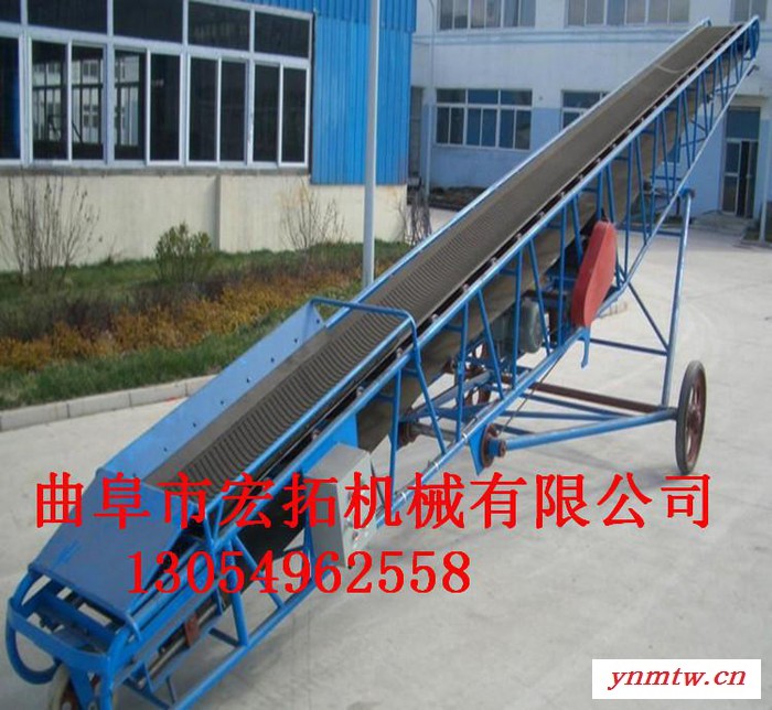 大斜角皮带输送机 耐高温带式运输机 物品装车皮带输送机图2