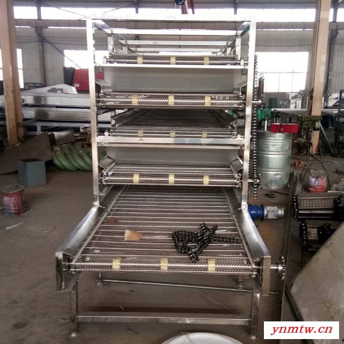 食品烘干冷却线不锈钢多层网带输送机果蔬加工用网带式多层输送机图1