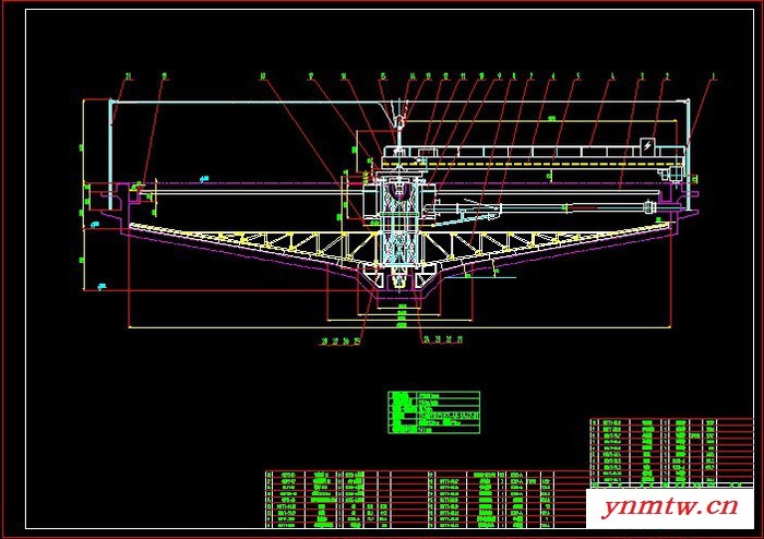 NGYT30液压自动提耙浓缩机  XCF KYF自吸式直流浮选机CAD图纸