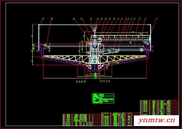 NGYT30液压自动提耙浓缩机  XCF KYF自吸式直流浮选机CAD图纸图3