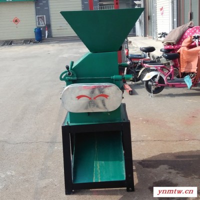 破碎机大小颗粒均匀 电动花生破碎机 立式豆子挤扁破碎机 产品多