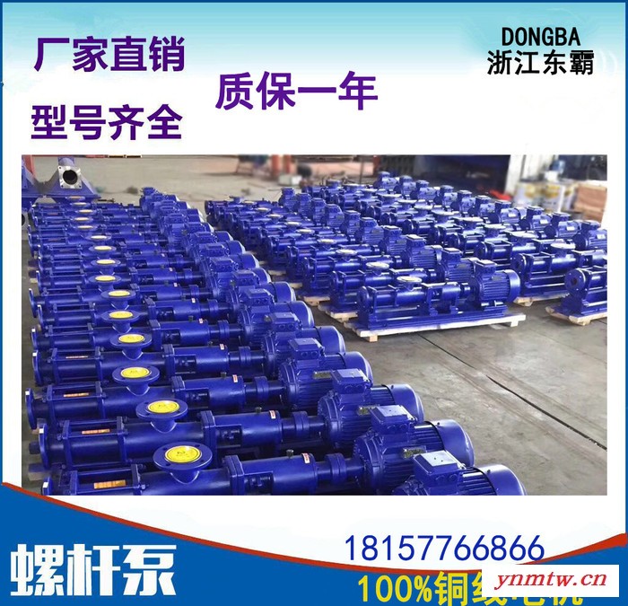 东霸G40-1调速无极变速机，压滤机污泥泵 压滤机螺杆泵 G型单螺杆泵 高粘度浓浆泵铸铁污泥螺杆输送泵不锈钢污泥螺杆泵图7