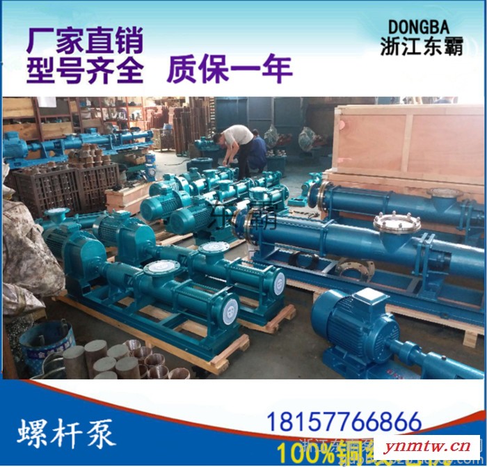 东霸G40-1调速无极变速机，压滤机污泥泵 压滤机螺杆泵 G型单螺杆泵 高粘度浓浆泵铸铁污泥螺杆输送泵不锈钢污泥螺杆泵图3